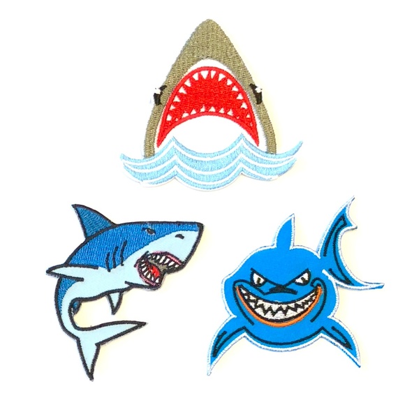 Accessories Shark Patch Iron On Diy Ocean Great White Patches Poshmark